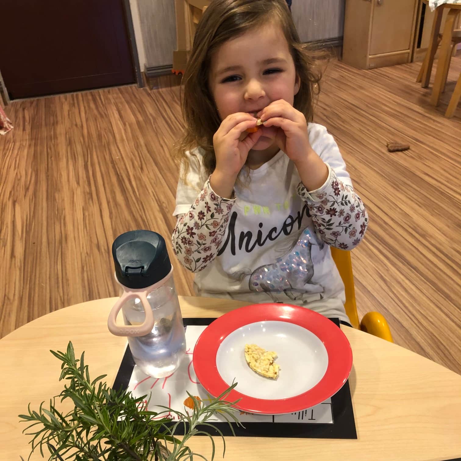 A child enjoying food