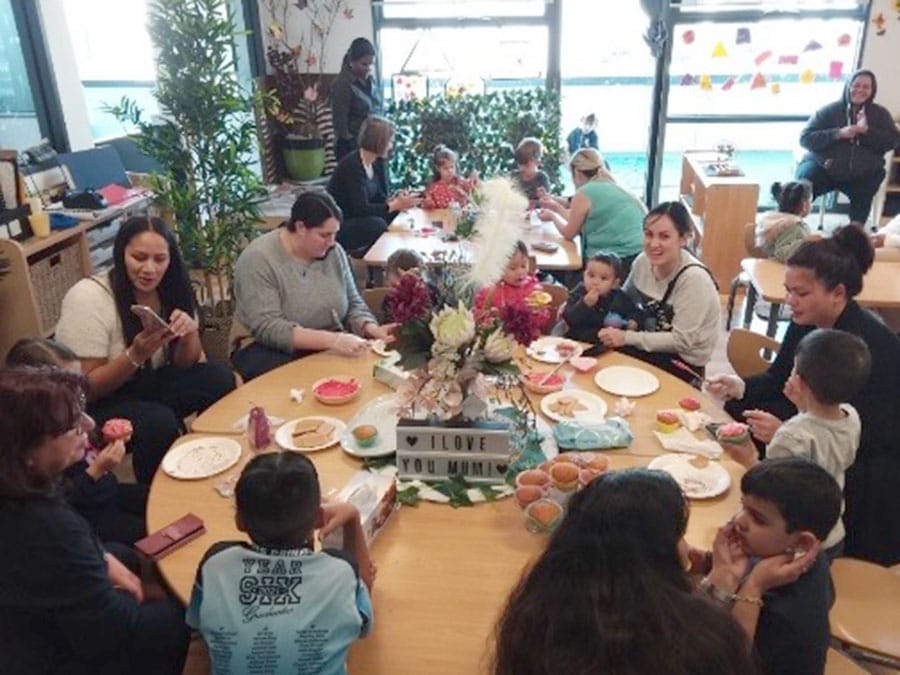 Adults and children celebrating special persons afternoon at Keilor Downs