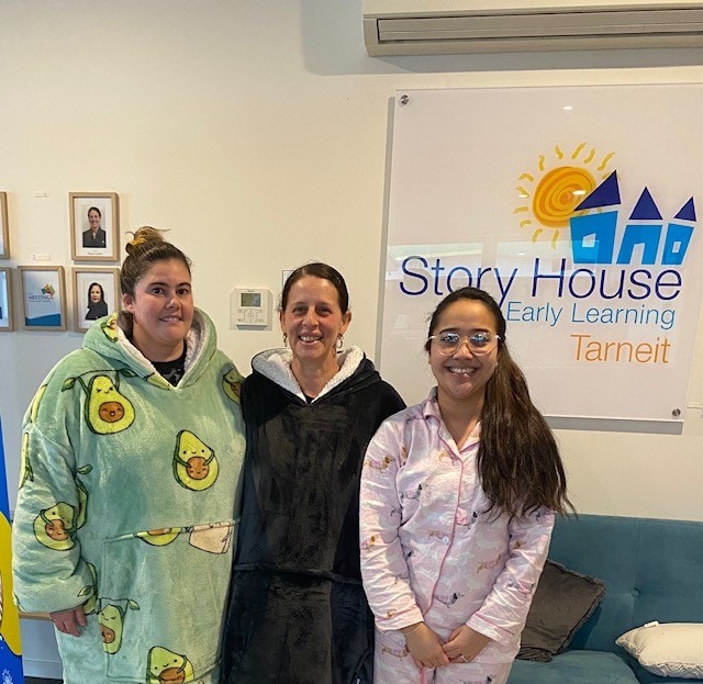 story house team in pjs