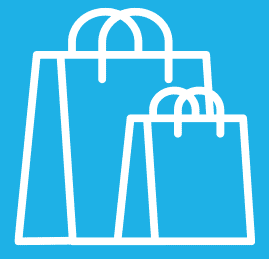 shopping icon blue